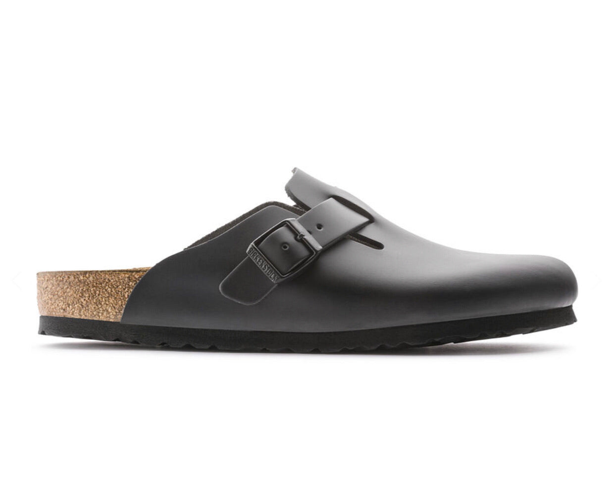 Birkenstock Boston Black Smooth Leather Made In Germany