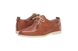 Pikolinos W3V-4828 Santorini Brandy Light Tan 2 Eyelet Shoe Made In Spain