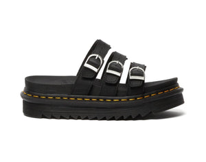 Dr. Martens Blaire Hydro Black Yellow Stitch Slide