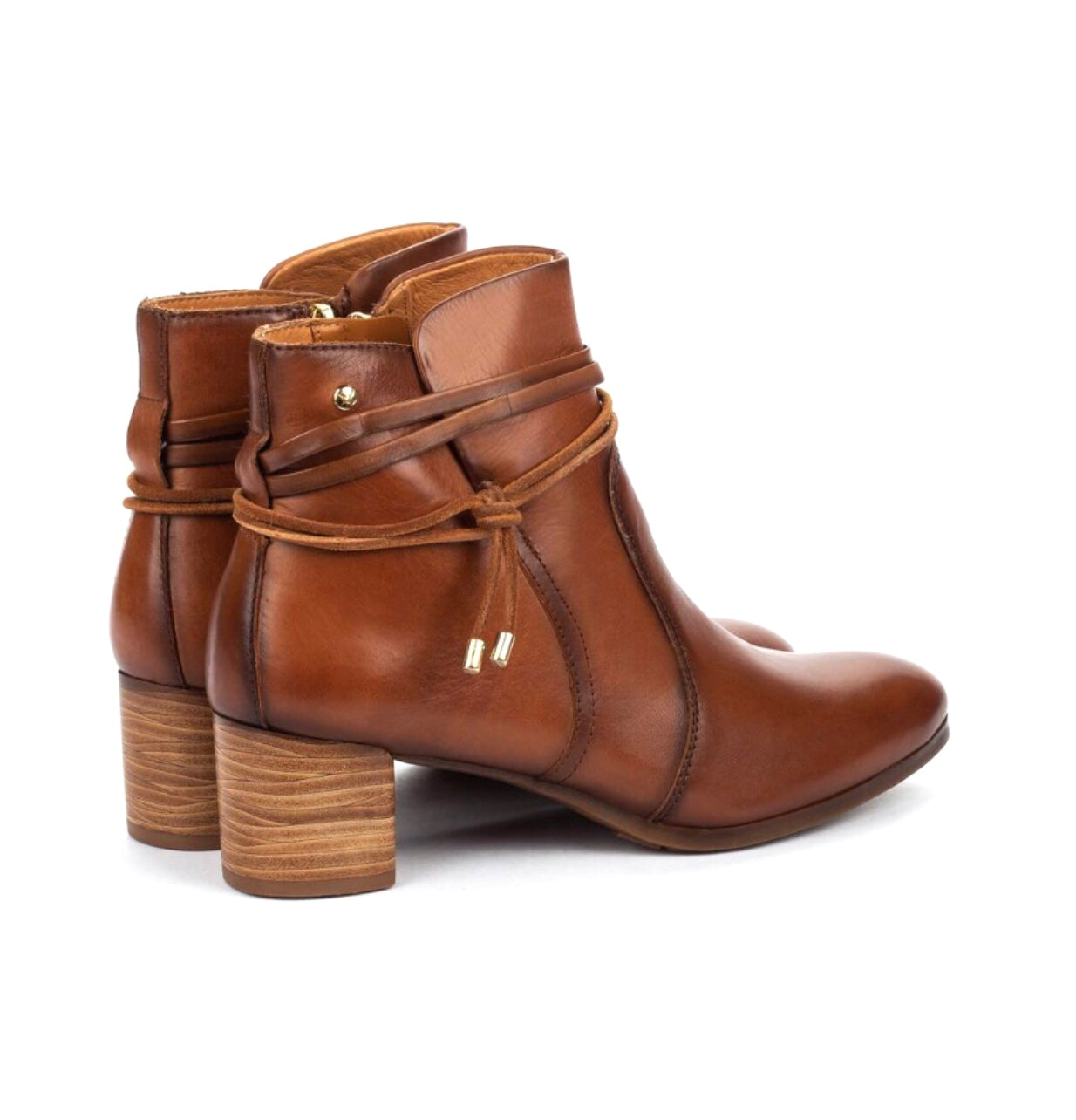 Pikolinos Calafat W1Z-8635 Cuero Light Tan Zip Ankle Boot Made In Spain