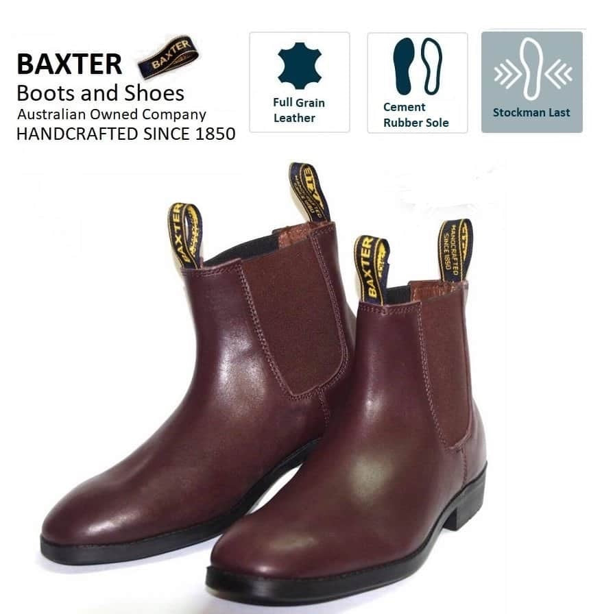 Baxter Appaloosa Mahogany Brown Elastic Sided Boot