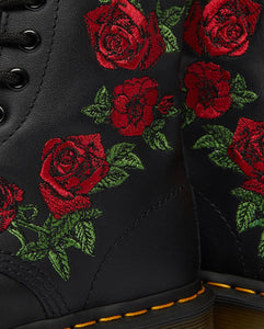 Dr. Martens 1460 Vonda Black Softy T Floral Ankle 8 Eyelet Boot