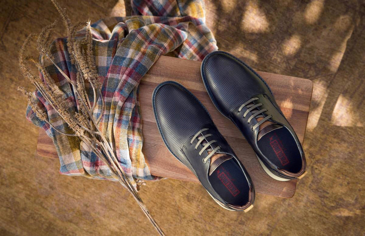 Pikolinos Busot M7S-4388 Blue 4 Eyelet Mens Shoe Made In Spain