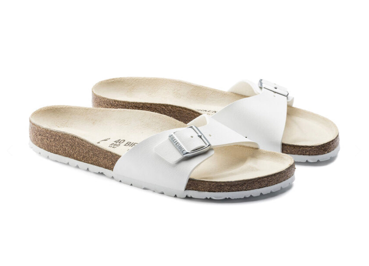 Birkenstock Madrid White Birko-Flor Made In Germany