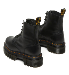 Dr. Martens Audrick Black Nappa Lux Platform Ankle 8 Eyelet Boot