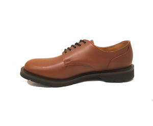 Solovair Chestnut Light Tan Waxy 5 Eyelet Gibson Shoe Made In England