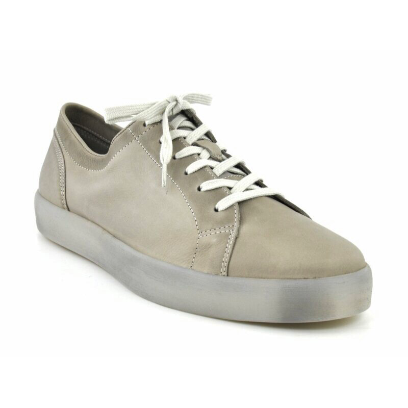 Softinos Ross Washed Taupe Leather Lace Up 6 Eyelet Shoe Made In Portugal