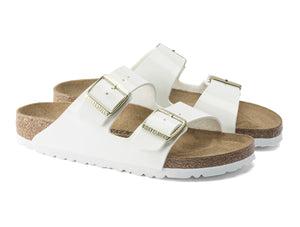 Birkenstock Arizona White Patent Birko-Flor Made In Germany