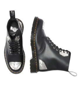 Dr. Martens 1460 King Nerd Black Smooth Ankle 8 Eyelet Boot