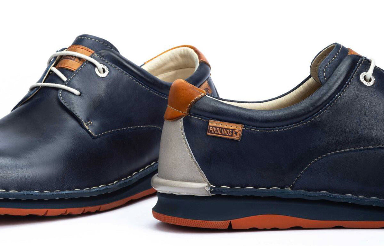 Pikolinos Navas M7T-4036 Blue 2 Eyelet Shoe Made In Spain