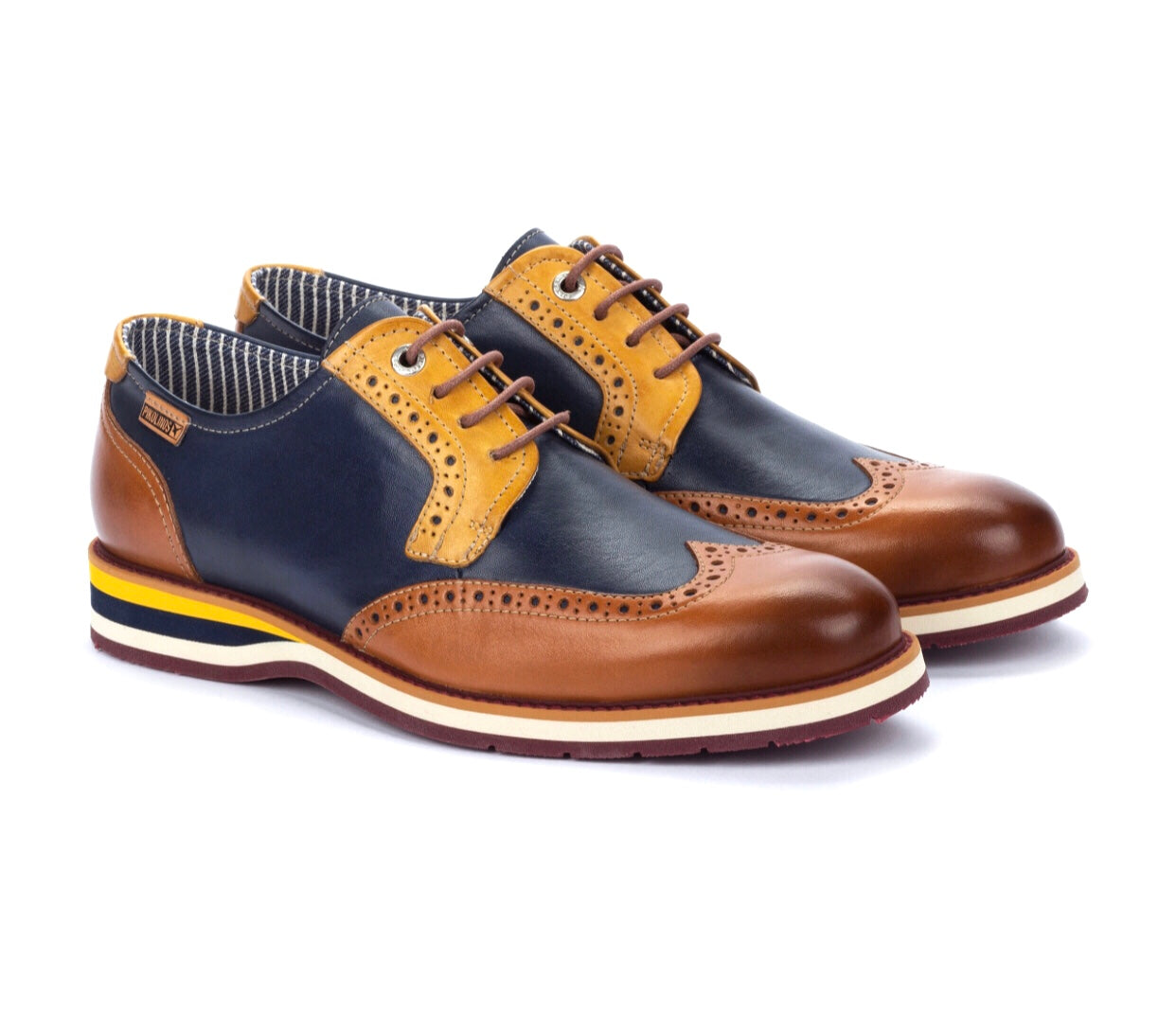 Pikolinos ARONA M5R-4373C1 Brandy 4 Eyelet Brogue Made In Spain