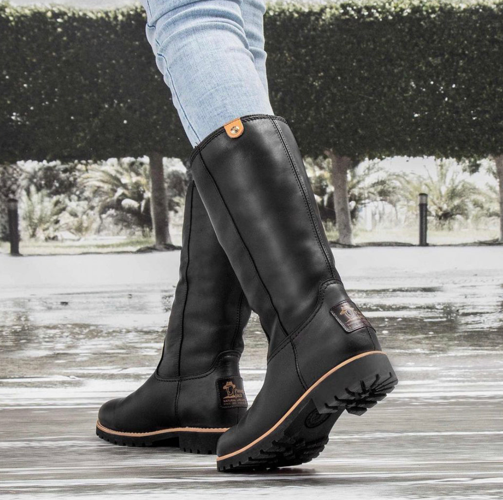 Panama Jack Bambina Igloo Trav Black Sheepskin Waterproof Mid Calf Boot Made In Spain