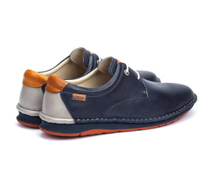 Pikolinos Navas M7T-4036 Blue 2 Eyelet Shoe Made In Spain