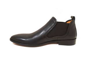 Imaschi Gold 8534 Vitello Nero Black Leather Chelsea Boot Made In Italy