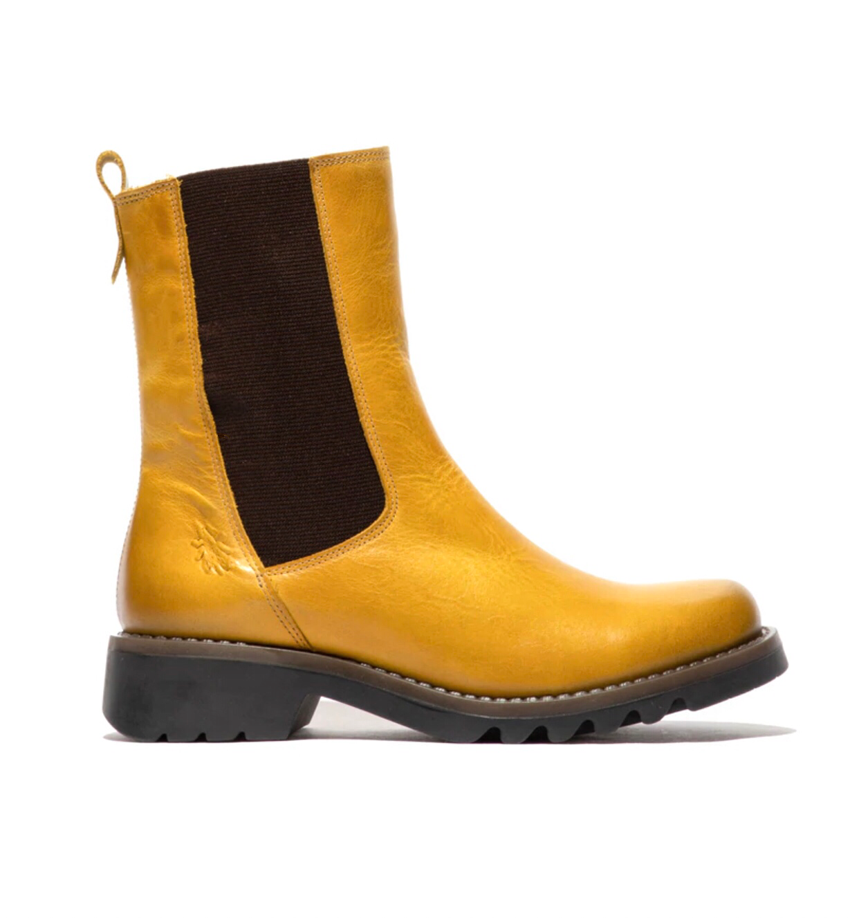 Fly London Rein795Fly Mustard Yellow Pull On Ankle Boot Made In Portugal
