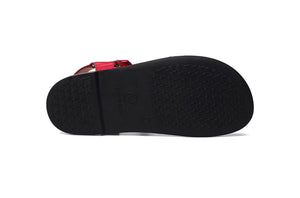 Wonders B-7410 Red Willer Rojo Leather Velcro Sandal Made In Spain