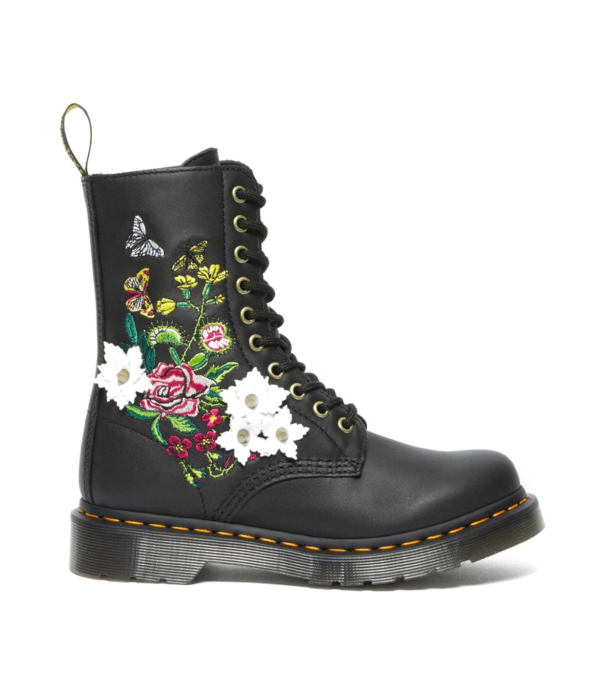 Dr. Martens 1490 Bloom Black Nappa Floral 10 Eyelet Boot