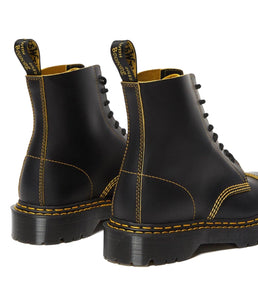Dr. Martens 1460 Black Yellow Pascal Bex Double Stitch 8 Eyelet Boot