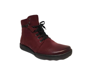 Relax 215-154 Tronchetto Borgogna Burgundy 5 Eyelet Zip Ankle Made In Bosnia