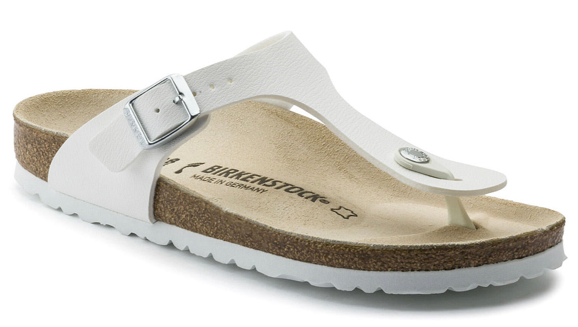 Birkenstock Gizeh White Birko-Flor Made In Germany