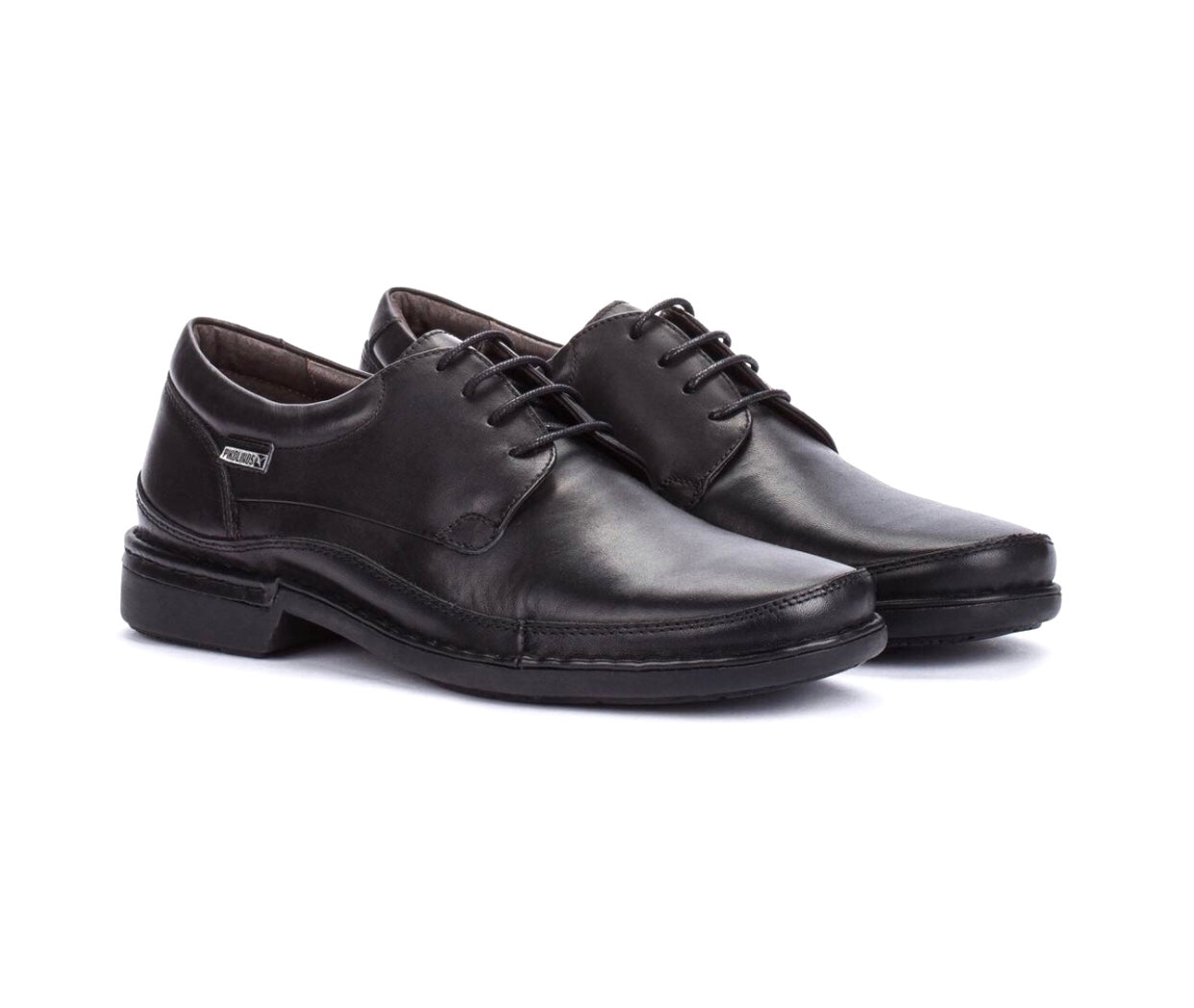 Pikolinos 08F-5013 Oviedo Black Leather 4 Eyelet Padded Collar Shoe Made In Spain