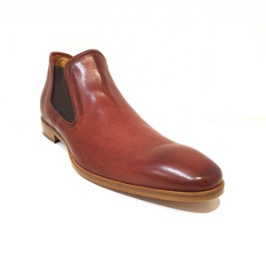 Imaschi Gold 3651 Croto Light Tan Leather Chelsea Boot Made In Italy