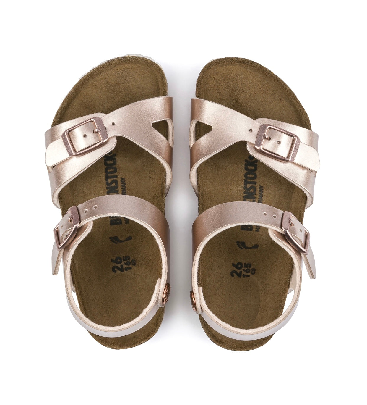 Birkenstock Rio Kids Electric Metallic Copper Birko-Flor Made In Germany