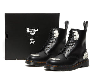 Dr. Martens 1460 King Nerd Black Smooth Ankle 8 Eyelet Boot