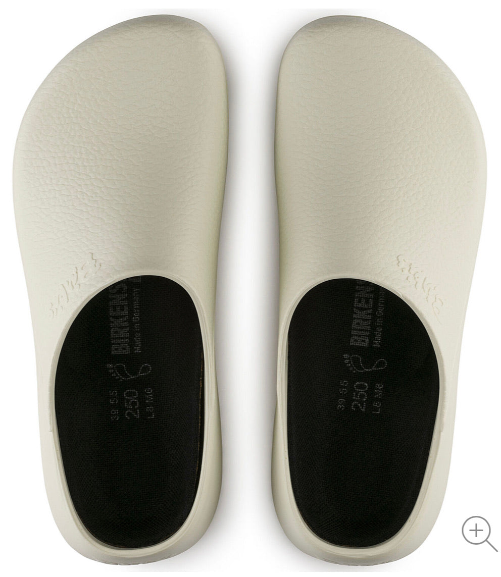 Birkenstock Super Birki White Clog Made In Germany