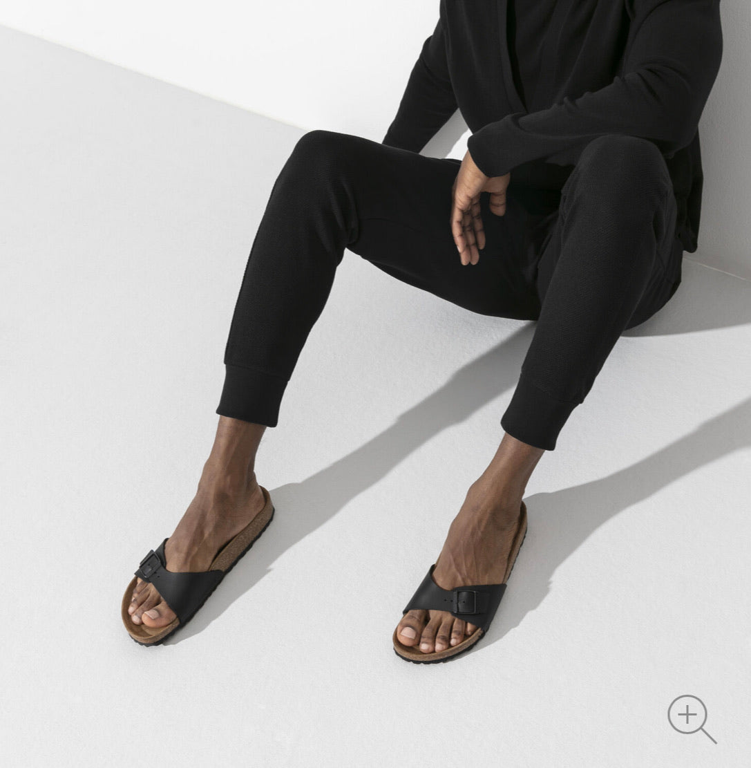 Birkenstock Madrid Black Birko-Flor Made In Germany