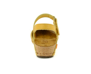 Art 0739 Sun Yellow Perforated Leather Mary Jane Made In Spain