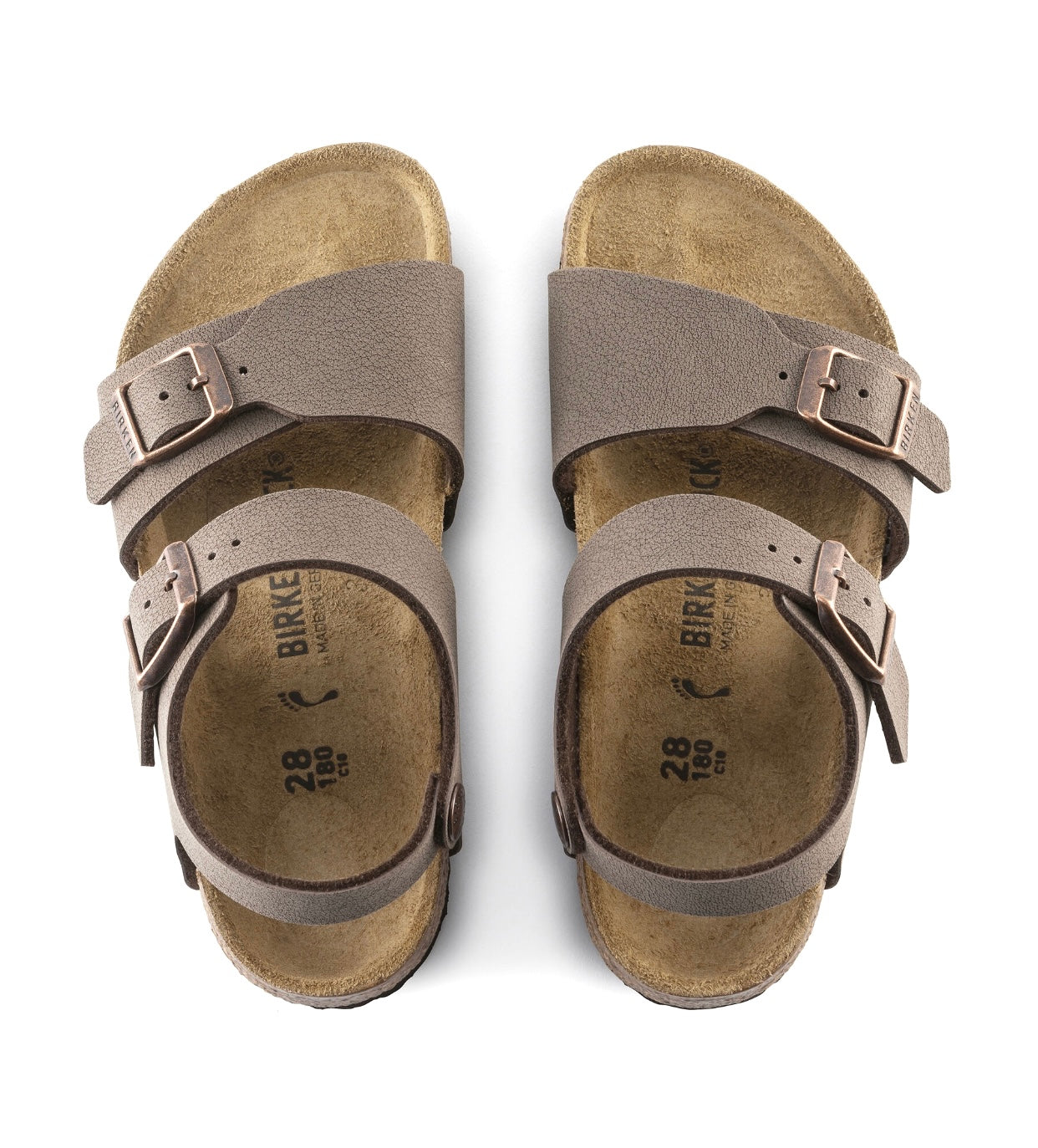 Birkenstock New York Kids Mocha Birko-Flor Nubuck Made In Germany