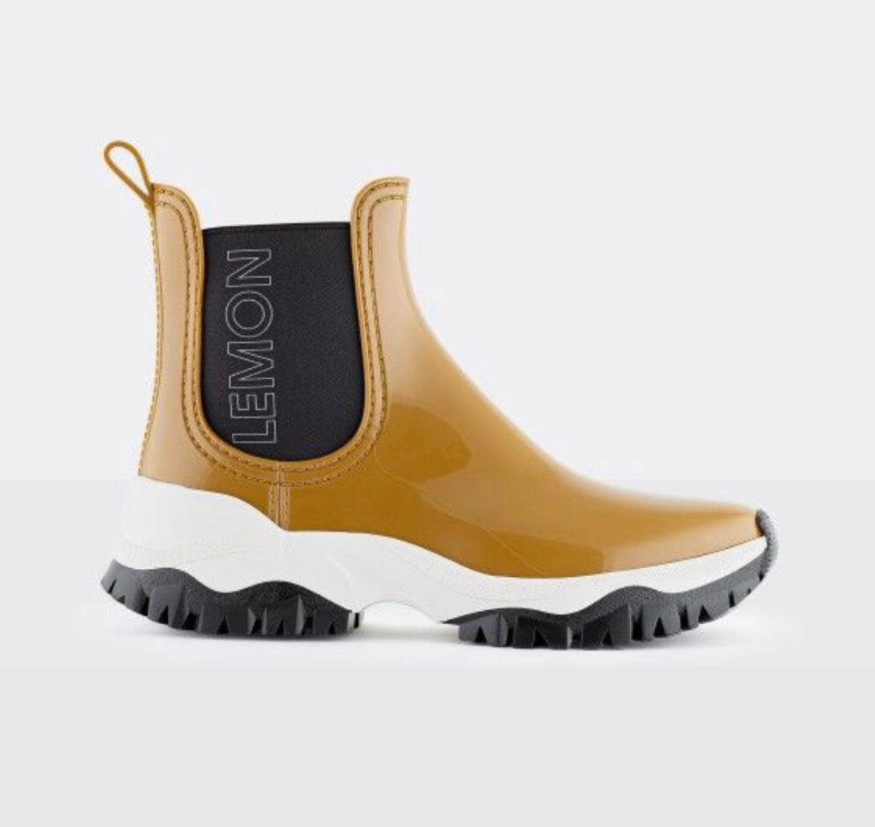 Lemon Jelly Jayden 11 Rusted Gold Chelsea Ankle Vegan Rain Boots Made In Portugal