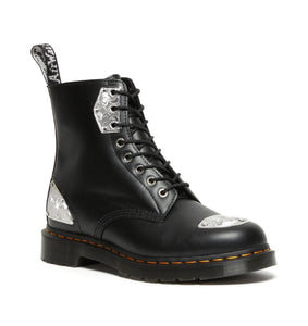 Dr. Martens 1460 King Nerd Black Smooth Ankle 8 Eyelet Boot