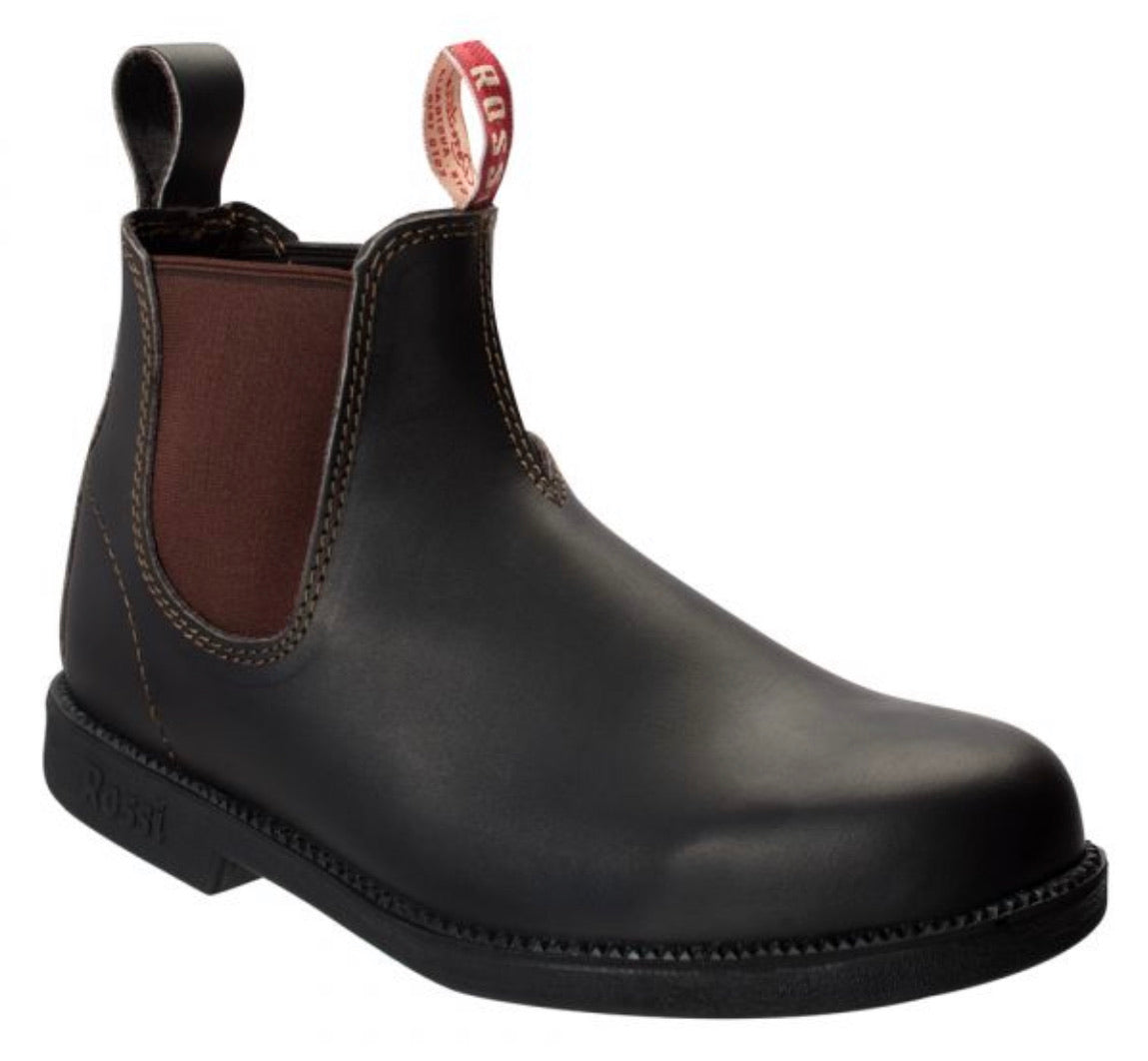 Rossi Boots 607 Booma Claret Brown Soft Toe Chelsea Boot Made In Australia