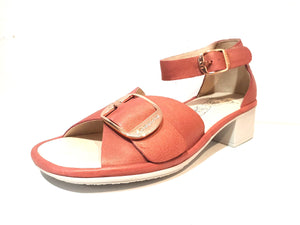 Fly London Eken018fly Janeda Raspberry Women's Leather Heels Sandals Made In Portugal