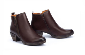 Pikolinos Rotterdam 902-8900 Olmo Brown Zip Ankle Boots Made In Spain