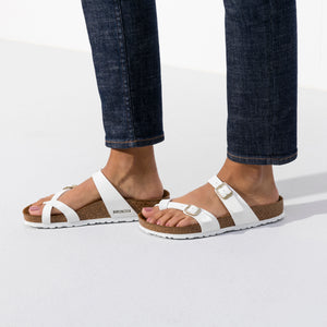 Birkenstock Mayari Patent White Birko-Flor Made In Germany