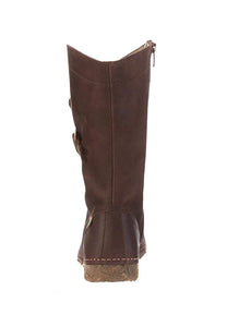 El Naturalista N916 Brown Mid Calf Zip Boots Made In Spain