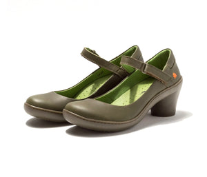 Art 1440 Alfama Kaki Green Court Shoe Made In Spain