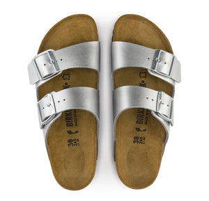 Birkenstock Arizona Silver Birko-Flor Made In Germany