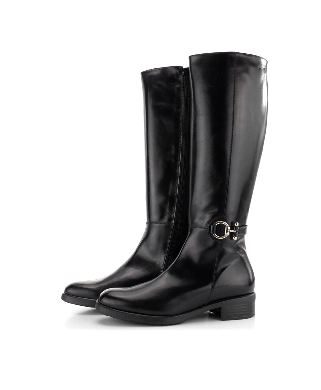 Wonders D-9342 Oregon Negro Black Knee High Zip Boot Made In Spain