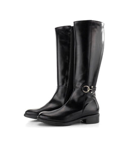 Wonders D-9342 Oregon Negro Black Knee High Zip Boot Made In Spain
