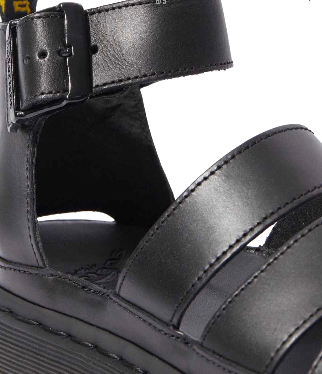 Dr. Martens Clarissa II Brando Black Sandal Buckle 3 Ankle Strap