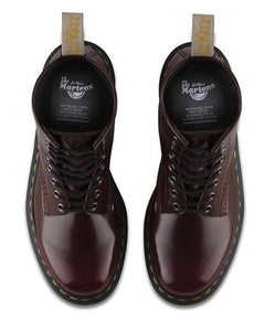 Dr. Martens 1460 Cherry Red Oxford Rub Off Vegan Ankle 8 Eyelet Boot