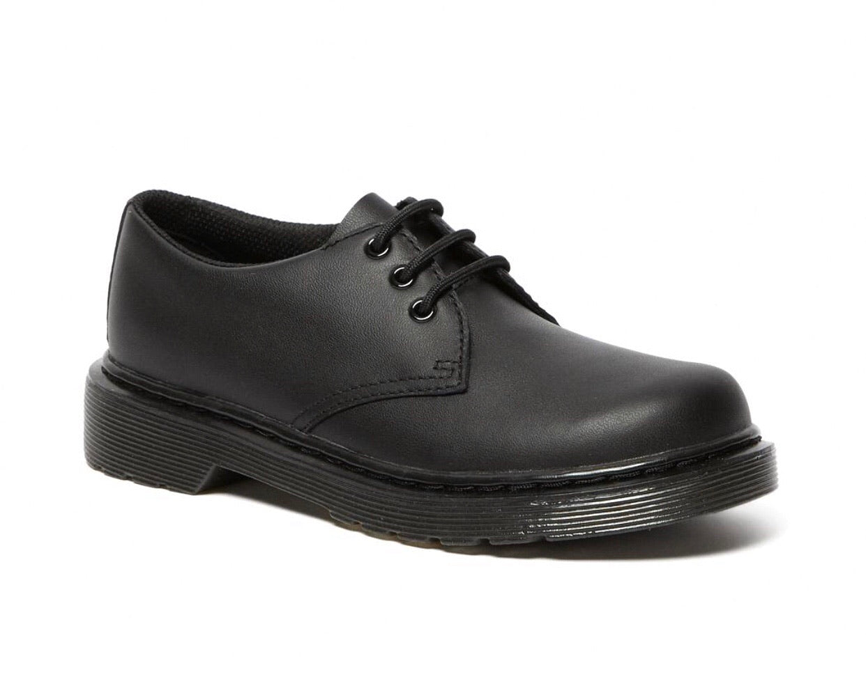 Dr. Martens 1461 Black Mono Junior 3 Eyelet Shoe