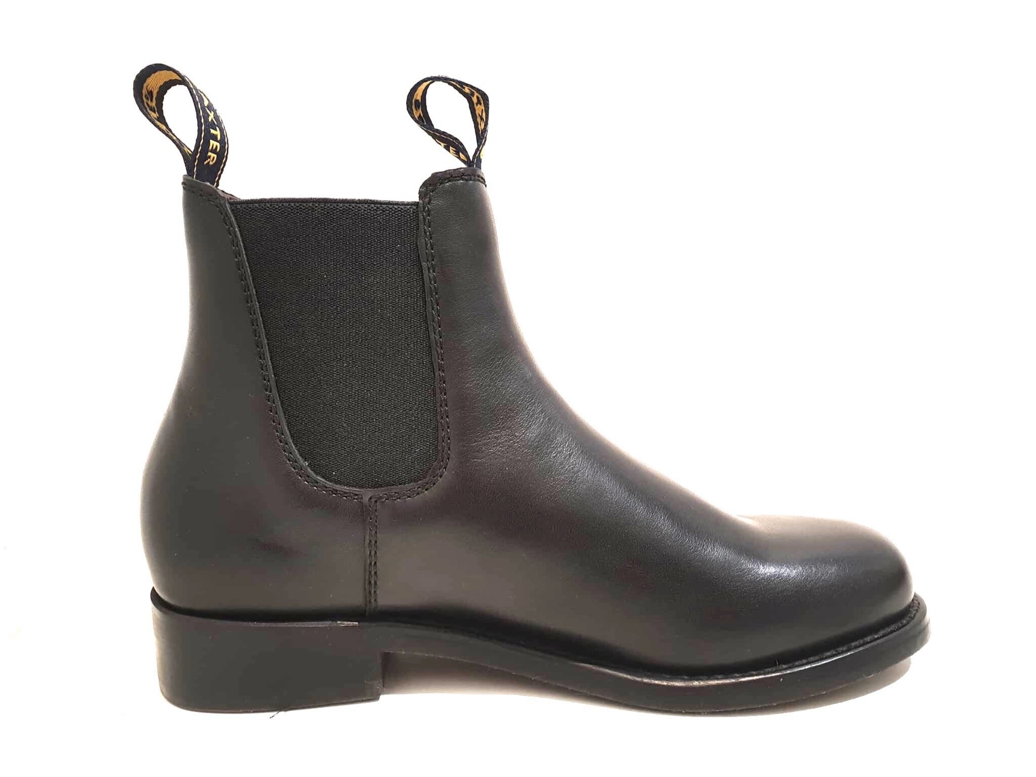 Baxter Royal Black Rubber Sole Chelsea Dress Boot Made In Australia