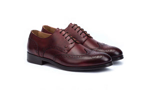 Martinelli 1492-2633EYM Bordeos Burgundy Empire Leather 5 Eyelet Brogue Made In Spain