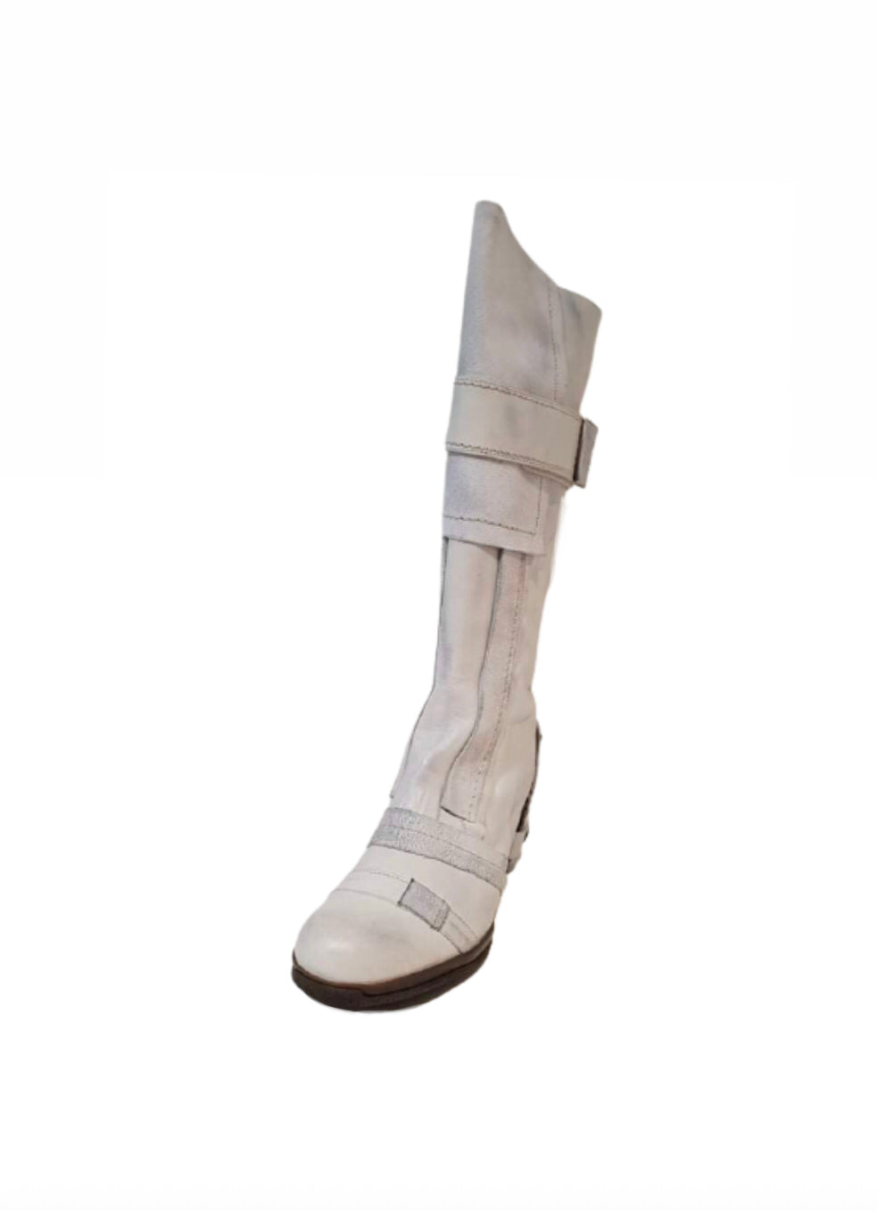 Eject EJW14-50 White Zip Knee High Boot Made In Portugal