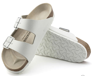 Birkenstock Arizona White Natural Leather Made In Germany